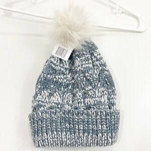 New Kohl's Blue, White Knit Beanie Winter Cap
